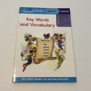 2012 Disney School Skills Tinker Bell Key Words Vocabulary Book Stickers Age 6-7